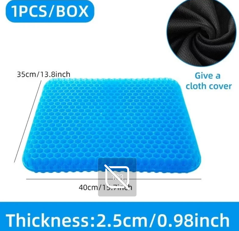 Honeycomb Gel Seat Cushion 2.5cm Thick | Cooling, Orthopedic Support