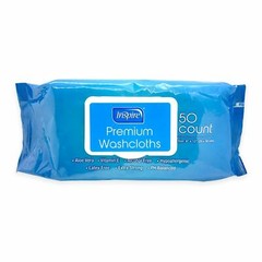 INSPIRE PREMIUM WASHCLOTH 50 COUNT 8” X 12” ALOE VERA VITAMIN E HYPOALLERGENIC