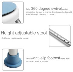 Shower Chair & Bath Rotating Stool for Elderly 360° Swivel Seat Safety Aid