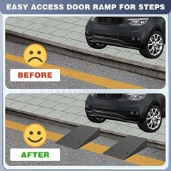 Heavy Duty Non-Slip Rubber Ramp Wheelchairs Scooters Cars Indoor Outdoor Use