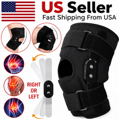 Knee Brace Compression Sleeve Hinged Joint Support Open Patella Stabilizer Wrap