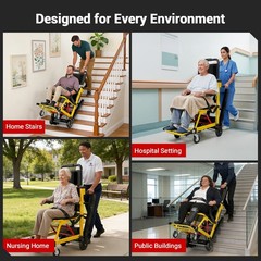 360lb max Motorized Stair Climbing Wheelchair 120W Elevator Stairlifts Mobility
