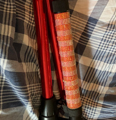 Red Rhinestone Bling Cane – Sparkly Accent, Adjustable Folding Walking Stick