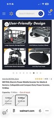 Three Wheels Foldable Electric Mobility Scooter 300W 8Ah All-Terrain Ultra-Light