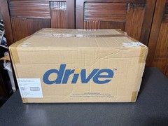 Drive 12445KD-1 Knockdown Bath Chair W/ Back and Removable Padded Arms New, Open