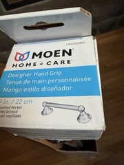 Moen Home Care 9 Inch Designer Hand Grip Brushed Nickle 250 Lb Capacity