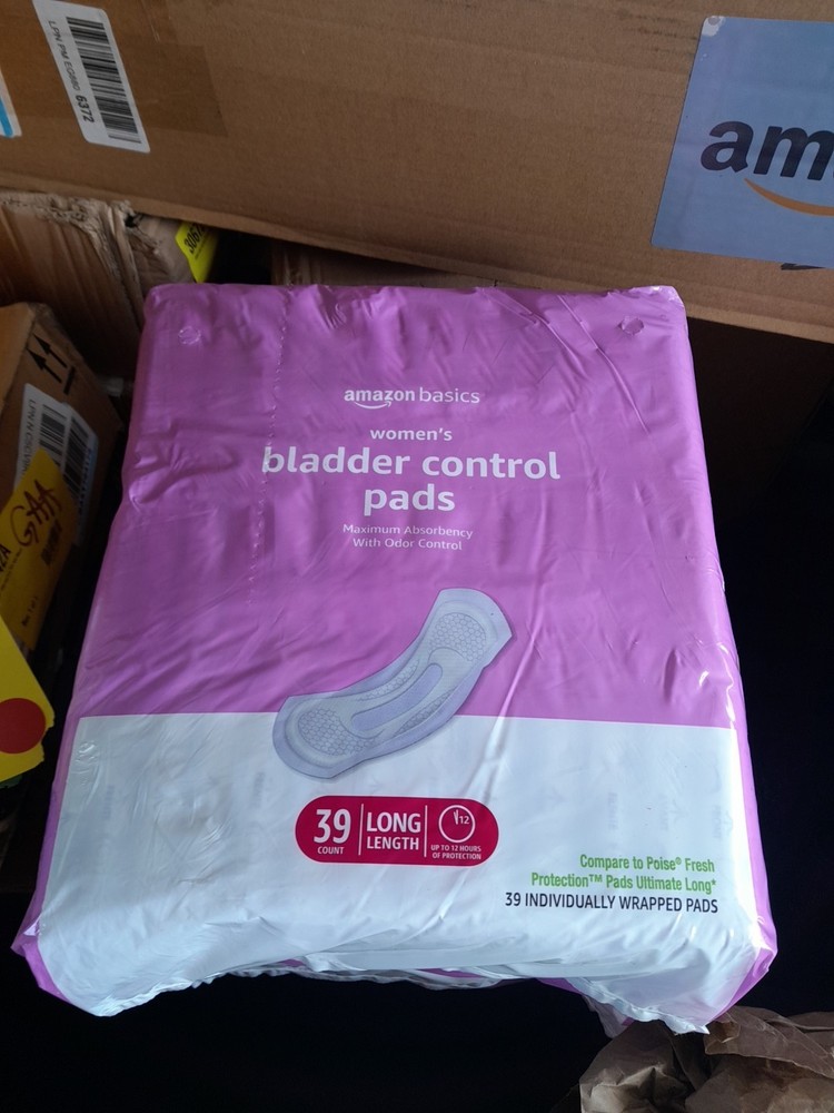 Amazon Basics Bladder Control Pads Maximum Absorbency, Odor Control Long 39 Ct