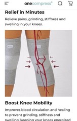 One Compress Bamboo Premium Knee Sleeve Gray Size 4XL New In Package