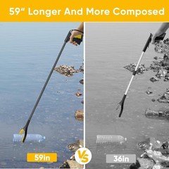 59in Extra Long Grabber Reacher Tool w‘ Magnetic Tip & 360° Rotating Anti Slip