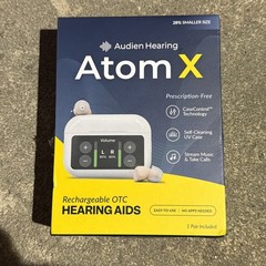 Audien Hearing Atom X Rechargeable OTC Touchscreen Bluetooth Hearing Aids New