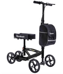 BlessReach Steerable Knee Scooter Foldable Medical Walker for Foot Injury Adult