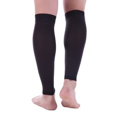 Doc Miller Calf Compression Sleeve 1 Pair 15-20 mmHg Varicose Veins BLACK