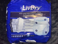 LIVDRY PROTECTIVE UNDERWEAR XXX-LARGE Liv Dry UNISEX Extra Absorb XXXL 11 Diaper