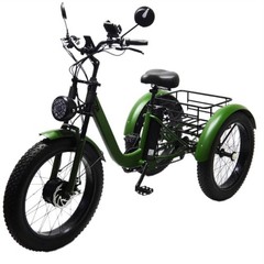 Folding 350W Adult Electric Tricycle, 3 Wheel E-Bike, Removable Battery, Basket