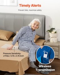 VEVOR Early Alert Bed Alarm System Wireless Bed Sensor Pad Call Button & Pager