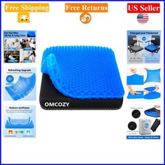 Large Gel Seat Cushion for Office, Home & Car – Blue, 18.9×17.7×1.6in
