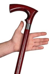 Dr. Watson – Handcrafted Wooden Walking Stick, Walking Cane with Duke Handle