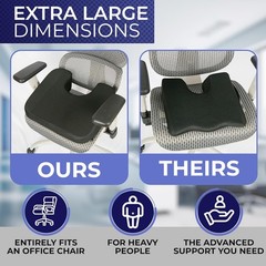 Yogibum Patented Cushion | Extra Large Tailbone Gap | XL Size for 190Lbs+ | Med