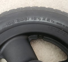 Quickie Iris Tilt in Space Tires with Push Button Release PR1MO 12.5 X 2.25 VGC