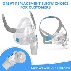1 Pack Res-Med AirFit F20/F30 QuietAir Elbow – Replacement CPAP Mask Part