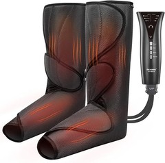 Air Compression Leg and Foot Massager with Heat for Circulation and Pain Relief