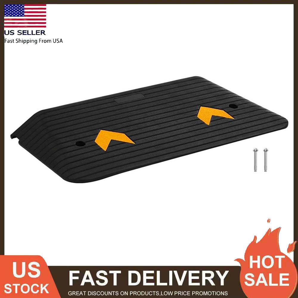 Rubber Threshold Ramp 4″ Rise Wheelchair Ramp Doorway 33000LBS for Car Scooter
