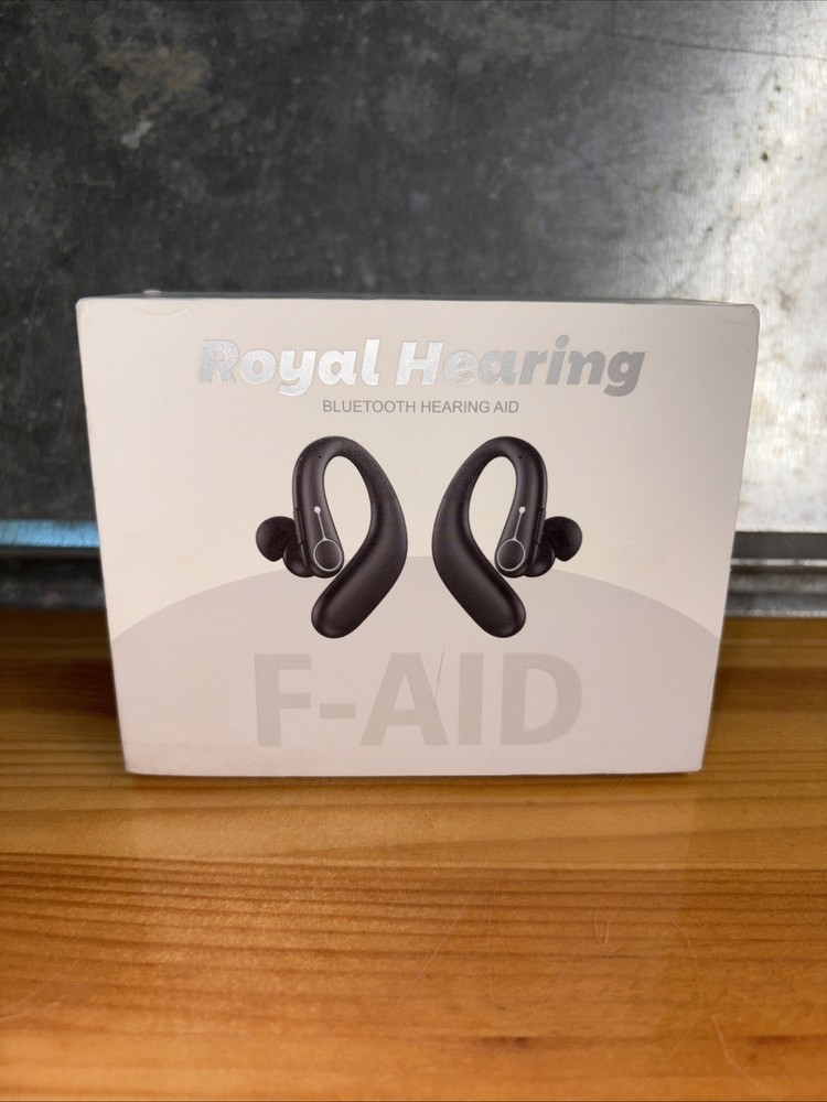 Royal Hearing Bluetooth Hearing F-Aid OTC Hearing Aids Rechargeable Case (Black)