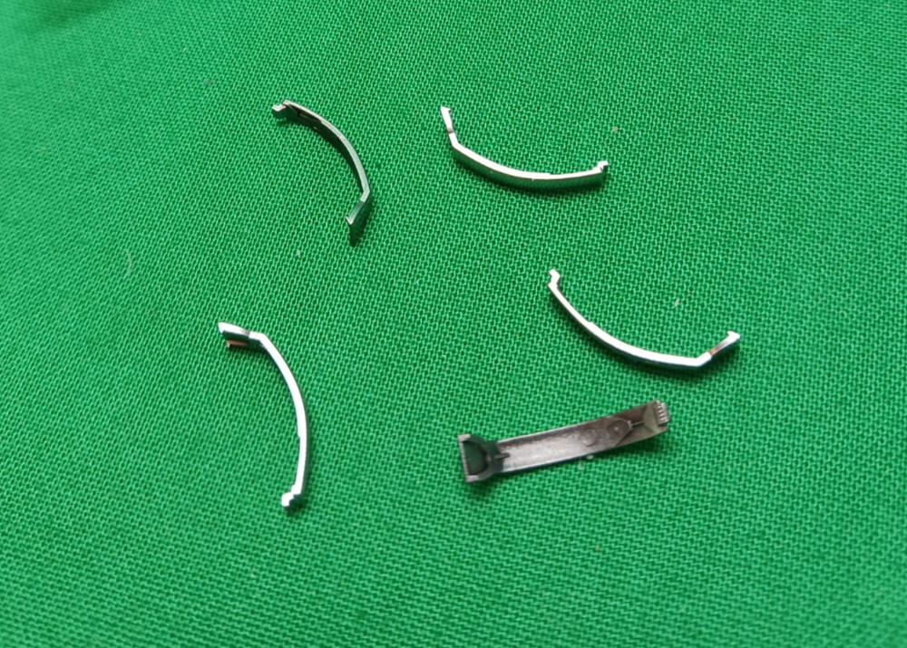Silver Plastic Hearing Aid Clips/Hooks Unbranded Pkg of 5