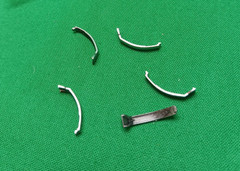 Silver Plastic Hearing Aid Clips/Hooks Unbranded Pkg of 5