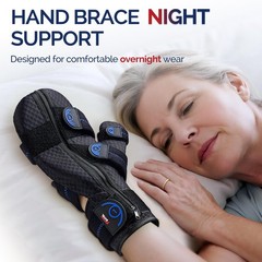 FEATOL Resting Hand Splint with Thumb Support for Men and Small/Medium, Black
