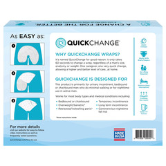 2 Pack QuickChange Male Maximum Absorbency Incontinence Wrap One Size 8 Count
