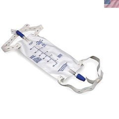 Comfortable Vinyl 900ml Urinary Leg Bag with Latex-Free Straps & Drain Port