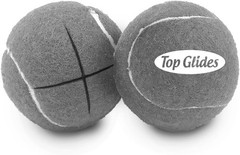 AMP Top Glides Precut Walker Glides Gray Tennis Ball Feet Caps for Walkers 2 Pck