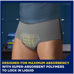 TENA Protective Underwear for Men, Maximum, XL, 72 count (Waist size 45in-58in)