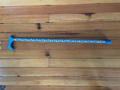 Light Blue Floral Adjustable Straight Cane with comfortable grip