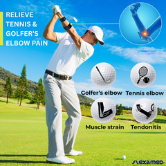 FlexaMed Tennis Elbow Counterforce Brace Strap – Golf, Pickleball Gym Support