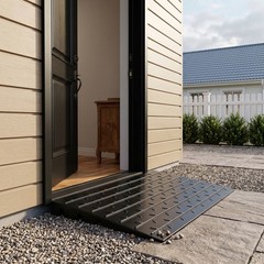 Weatherproof Rubber Threshold Ramp Cable Channels for Indoor & Outdoor Access
