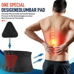 FEATOL Back Brace Support Belt for Back Pain Relief, Adjustable Lumbar Support