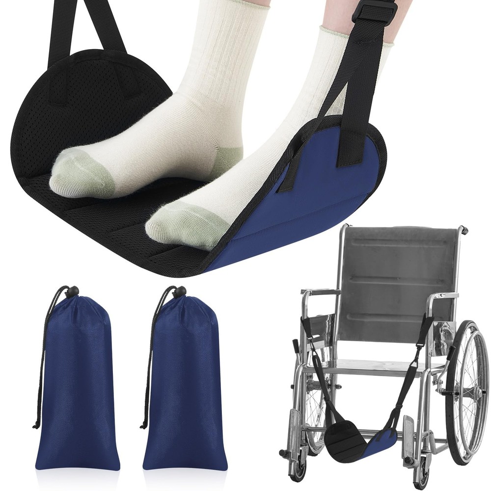 2 Pcs Wheelchair Leg Rest Footrest Hammock Adjustable Footrest Hanging Foot Slin