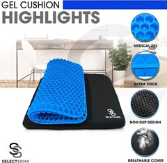 Enhanced Gel Cushion for Sciatica and Tailbone Pain | Breathable and Comfortable
