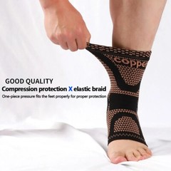 Copper Ankle Support Brace Compression Sleeve Socks Elastic Foot For Pain Relief