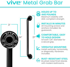Grab Bar for Safe Bathing – Elderly Handrail for Tub & Shower
