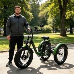 Daibot 24″ Fat Tire Mobility Trike 750W For Adults All Terrain Shopping Travel