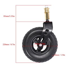 Sturdy 8 Inch Wheelchair Front Solid Caster For Enhanced Stability For Elderly