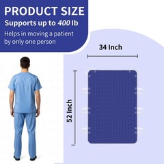 Positioning Bed Pads with 8 Handles for Elderly & Patients -34 x 52 Washable …