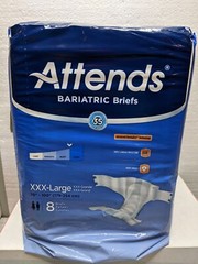 Attends Bariatric Briefs XXX-Large 70″-100″ 8 Pack New DD60 Advanced Dermadry
