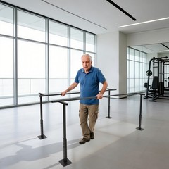 Walking Aid Parallel Bars Height Adjustable for Rehab&Walking Balance Issues