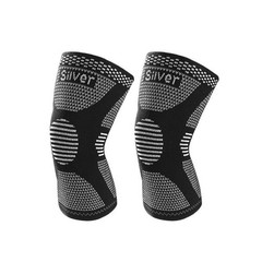 2x Copper Knee Sleeves Silver Compression Brace Support Joint Pain Relief Sports
