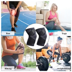 2Pcs Knee Sleeve Compression Brace Support For Sport Joint Pain Arthritis Relief