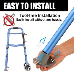 Universal Fit Walker Glide Skis – 8 Pcs Easy Use Rubber Walker Feet Replacement